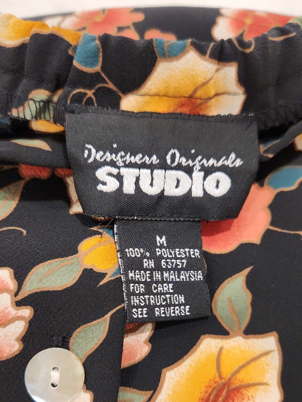 Vtg A-line Midi Skirt Floral Buttoned Size M - Picture 3 of 7